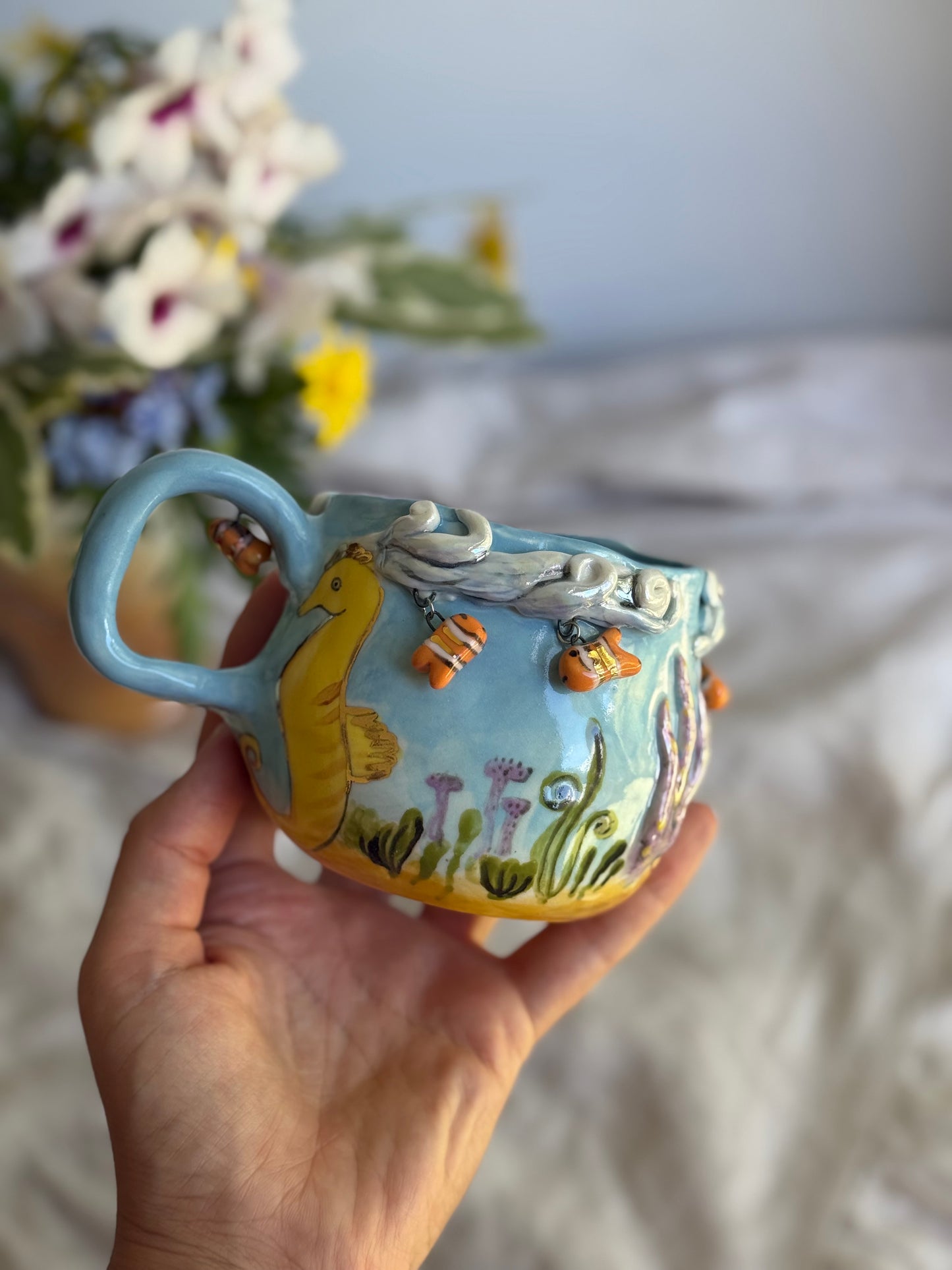 3D Underwater Life Ceramic Mug - SL ceramics 