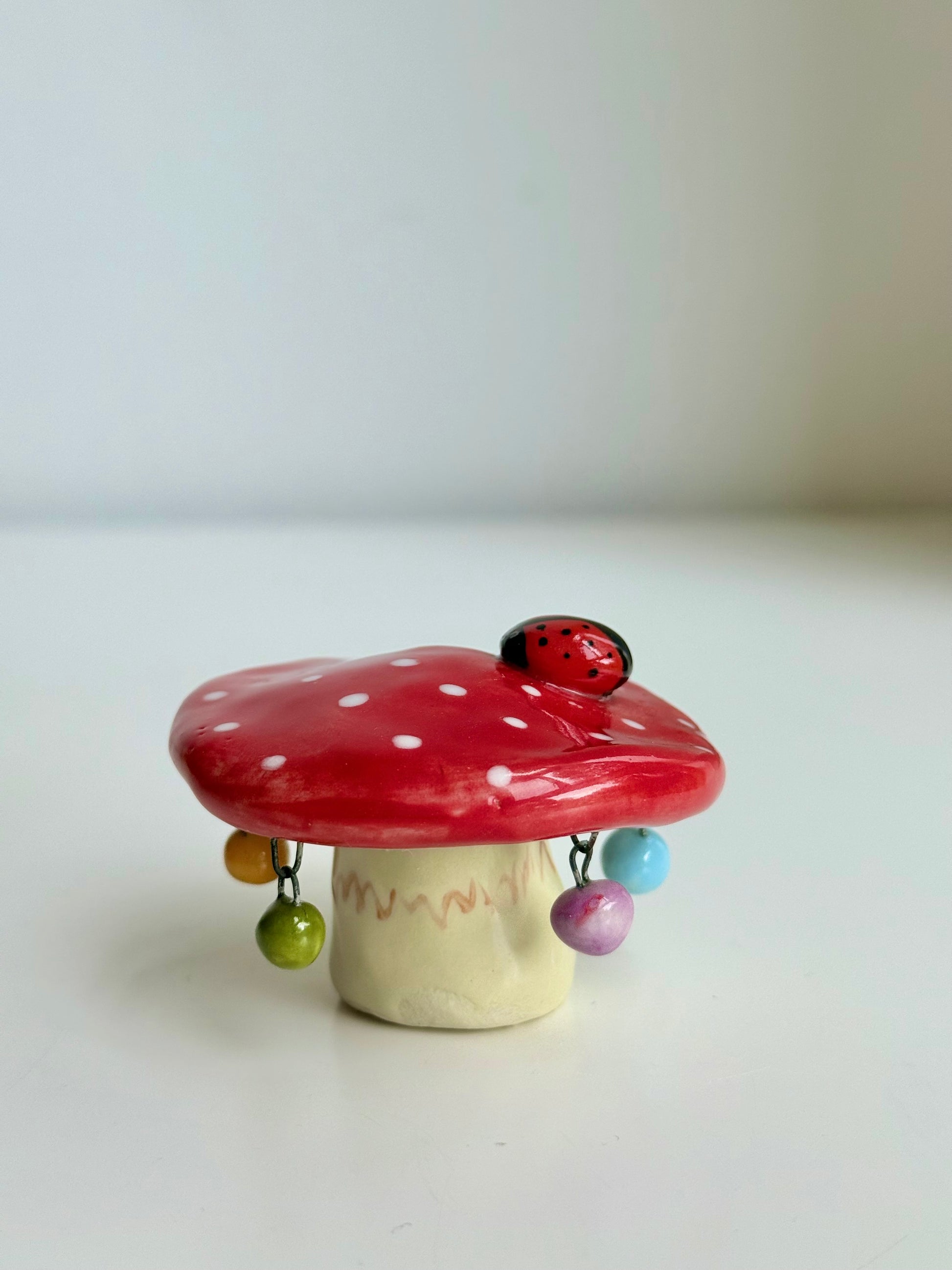 Fairy Mushrooms with Charms - SL ceramics 