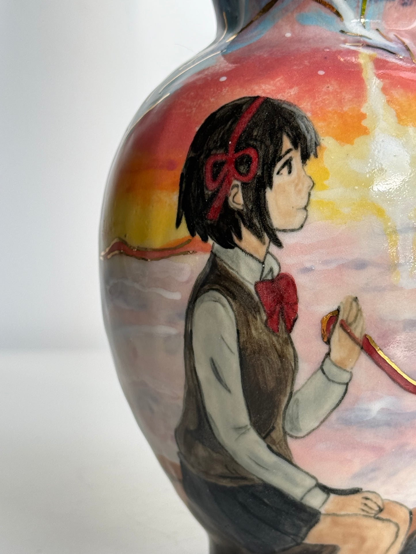 Your Name" Inspired Hand-Painted Ceramic Vase (One-of-a-Kind)