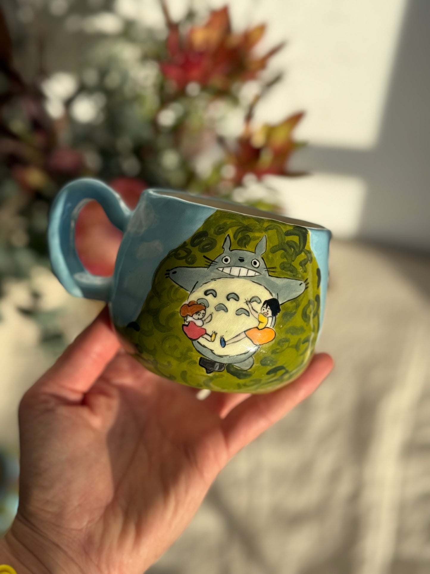 Totoro Ceramic Mug with Hanging Charm
