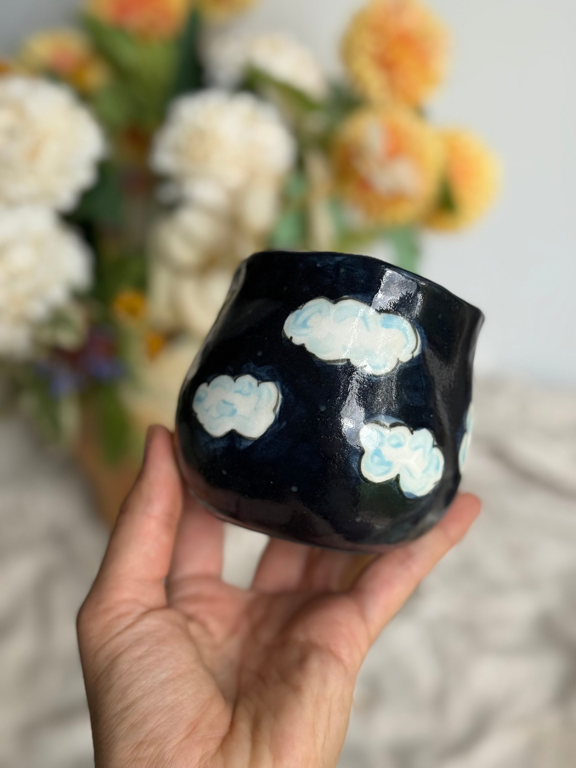 Hand-thrown stoneware cat mug – unique pottery gift Melbourne