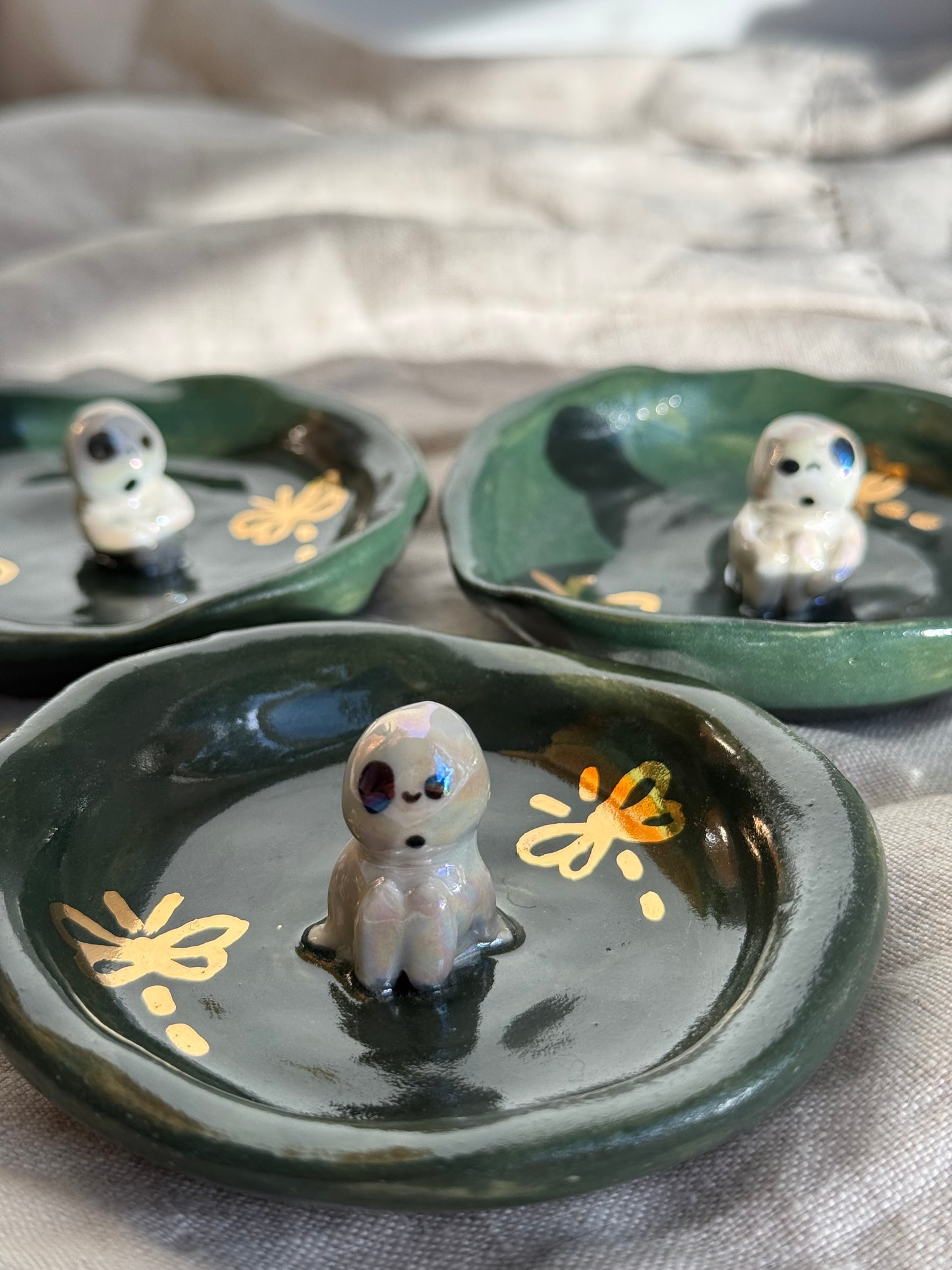 Handmade Ceramic Forest Spirit Ring Dish