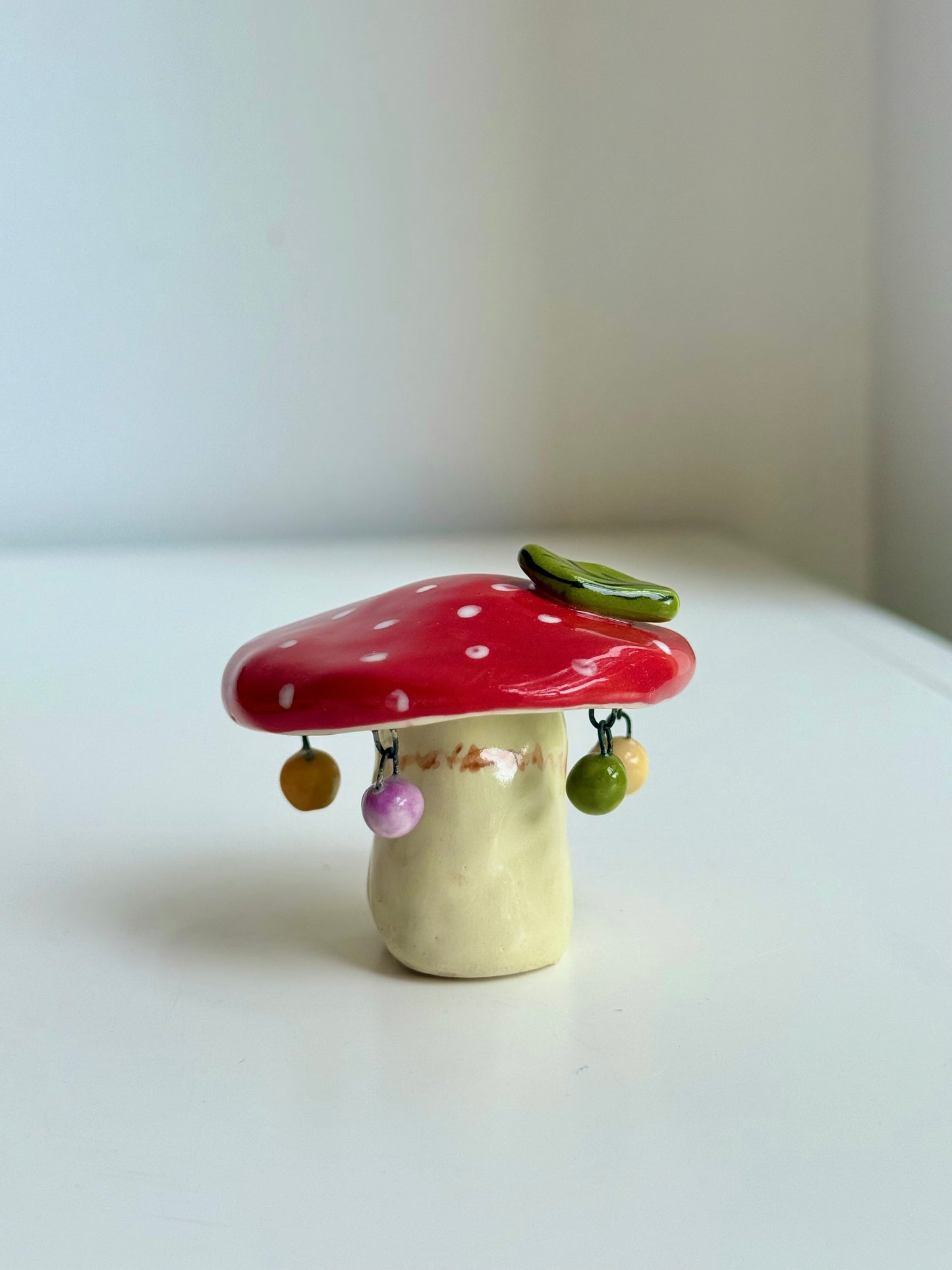 Fairy Mushrooms with Charms - SL ceramics 