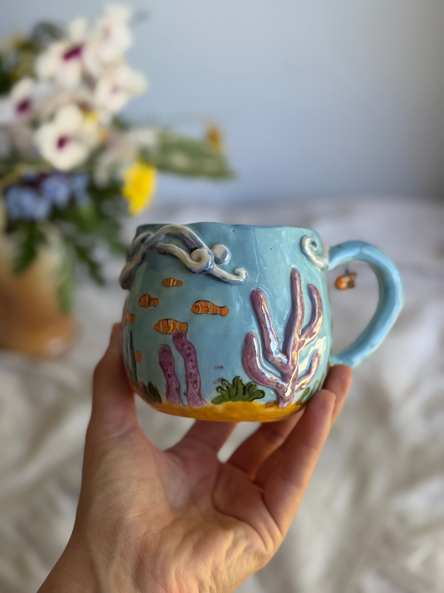 3D Underwater Life Ceramic Mug - SL ceramics 