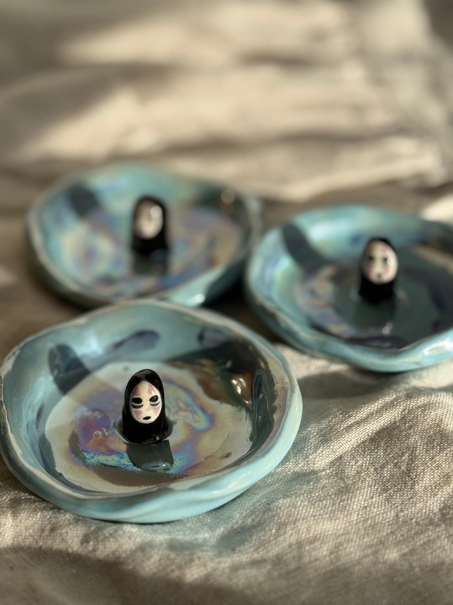 Handmade Ceramic No-Face Ring Dish