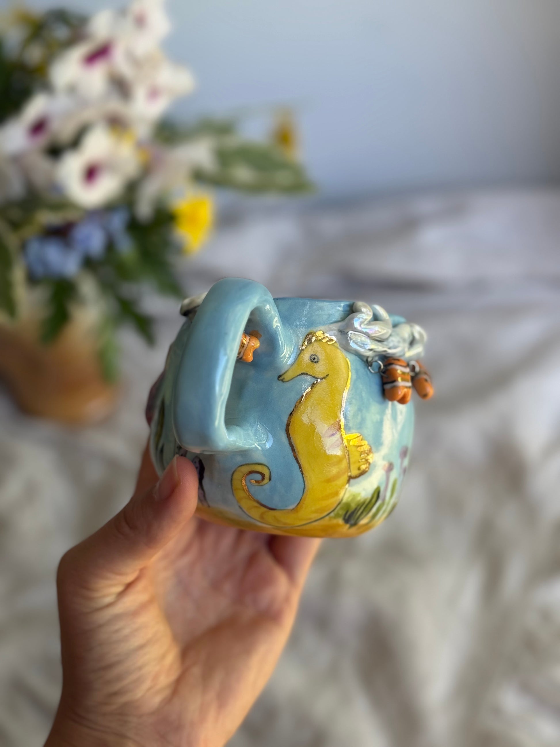 3D Underwater Life Ceramic Mug - SL ceramics 