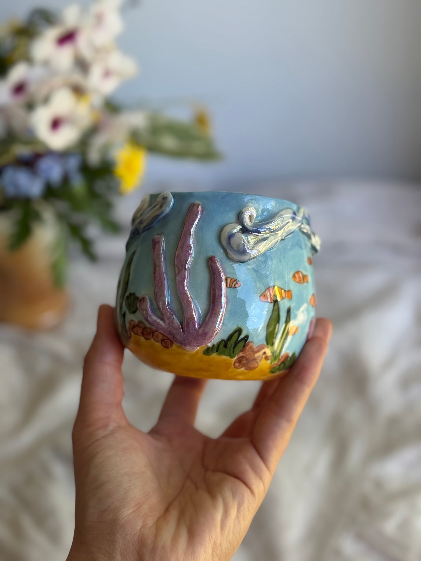 3D Underwater Life Ceramic Mug - SL ceramics 