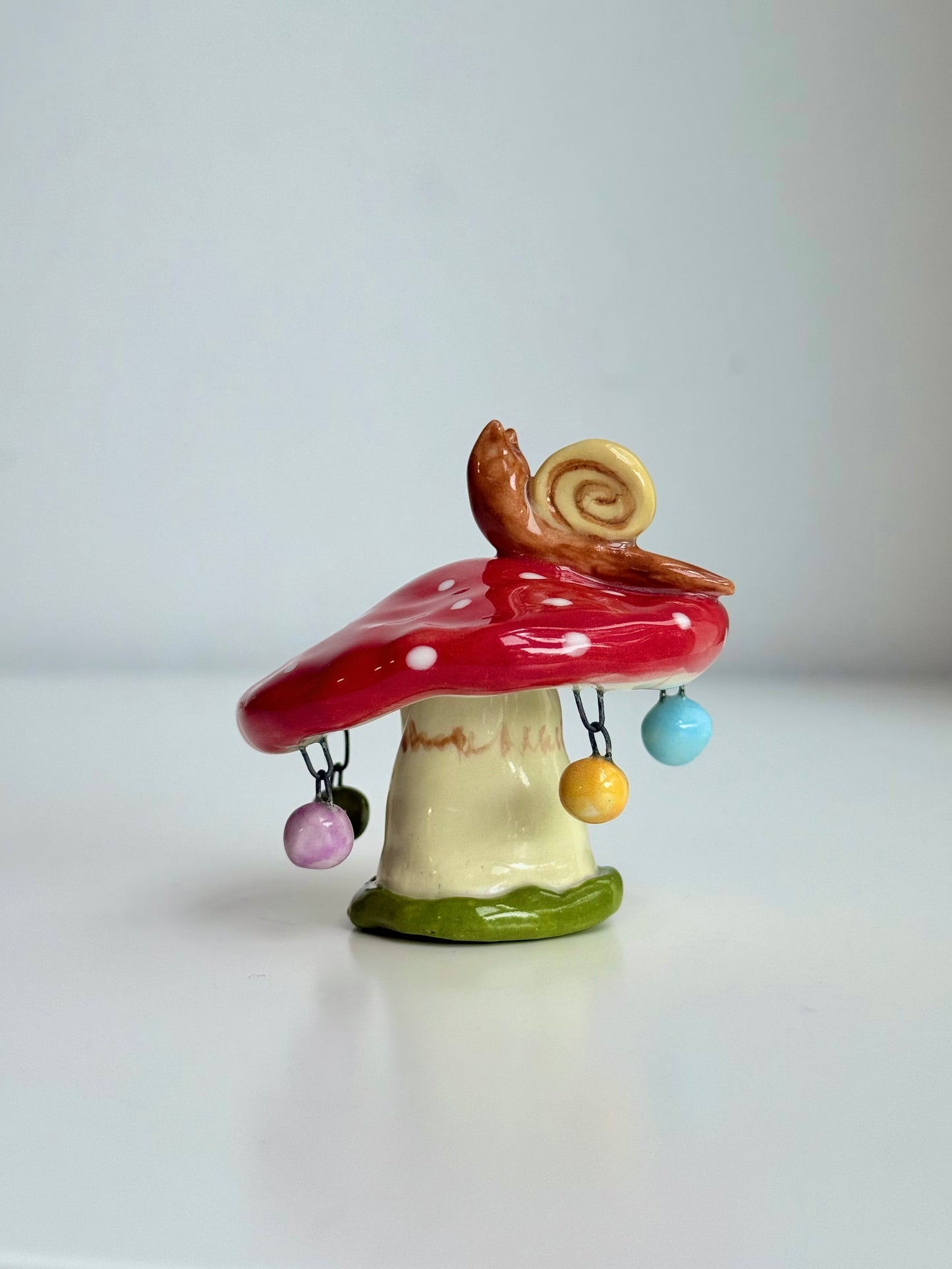 Fairy Mushrooms with Charms - SL ceramics 