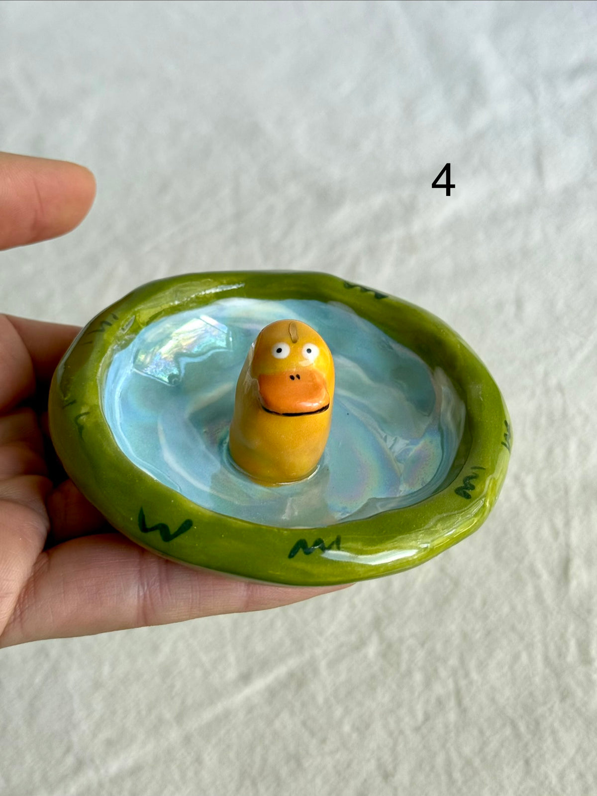 Quirky Ceramic Duck Ring Dish - SL ceramics 