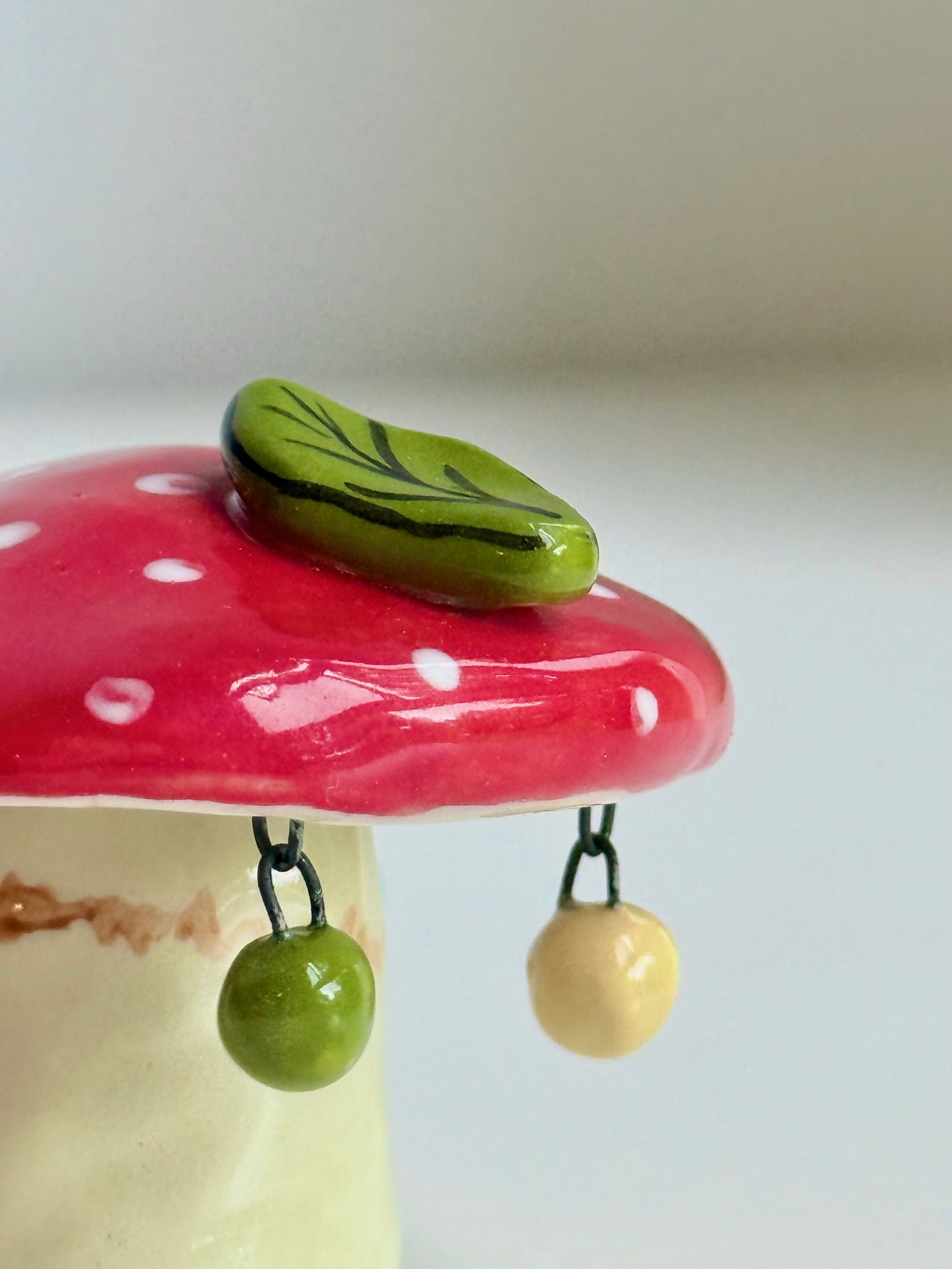 Fairy Mushrooms with Charms - SL ceramics 