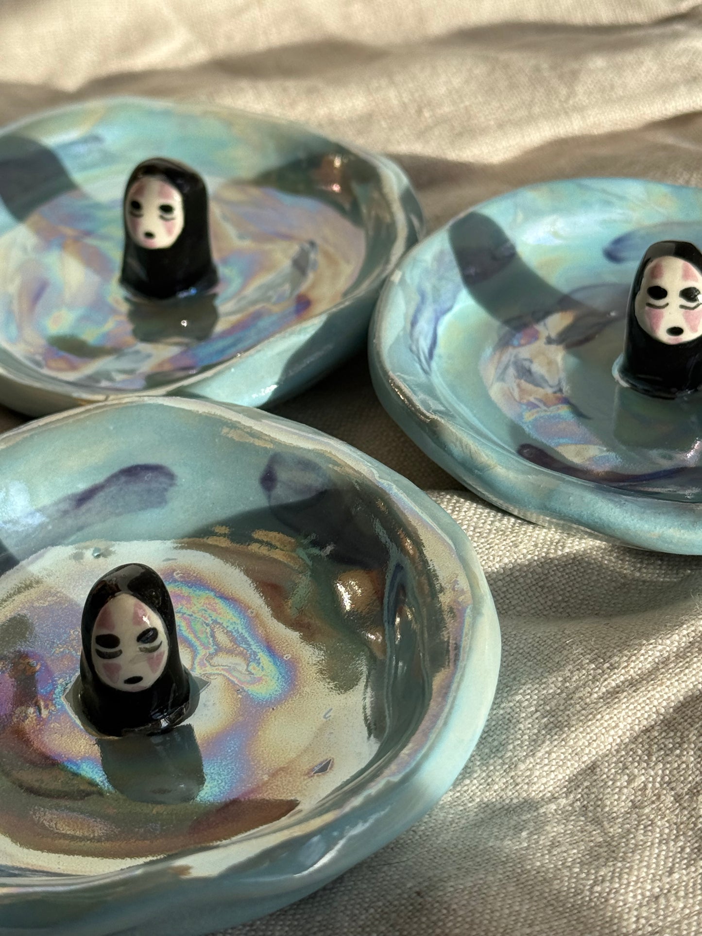 Handmade Ceramic No-Face Ring Dish