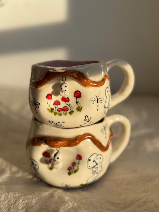 Forest Spirits Mug With Charm - SL ceramics 
