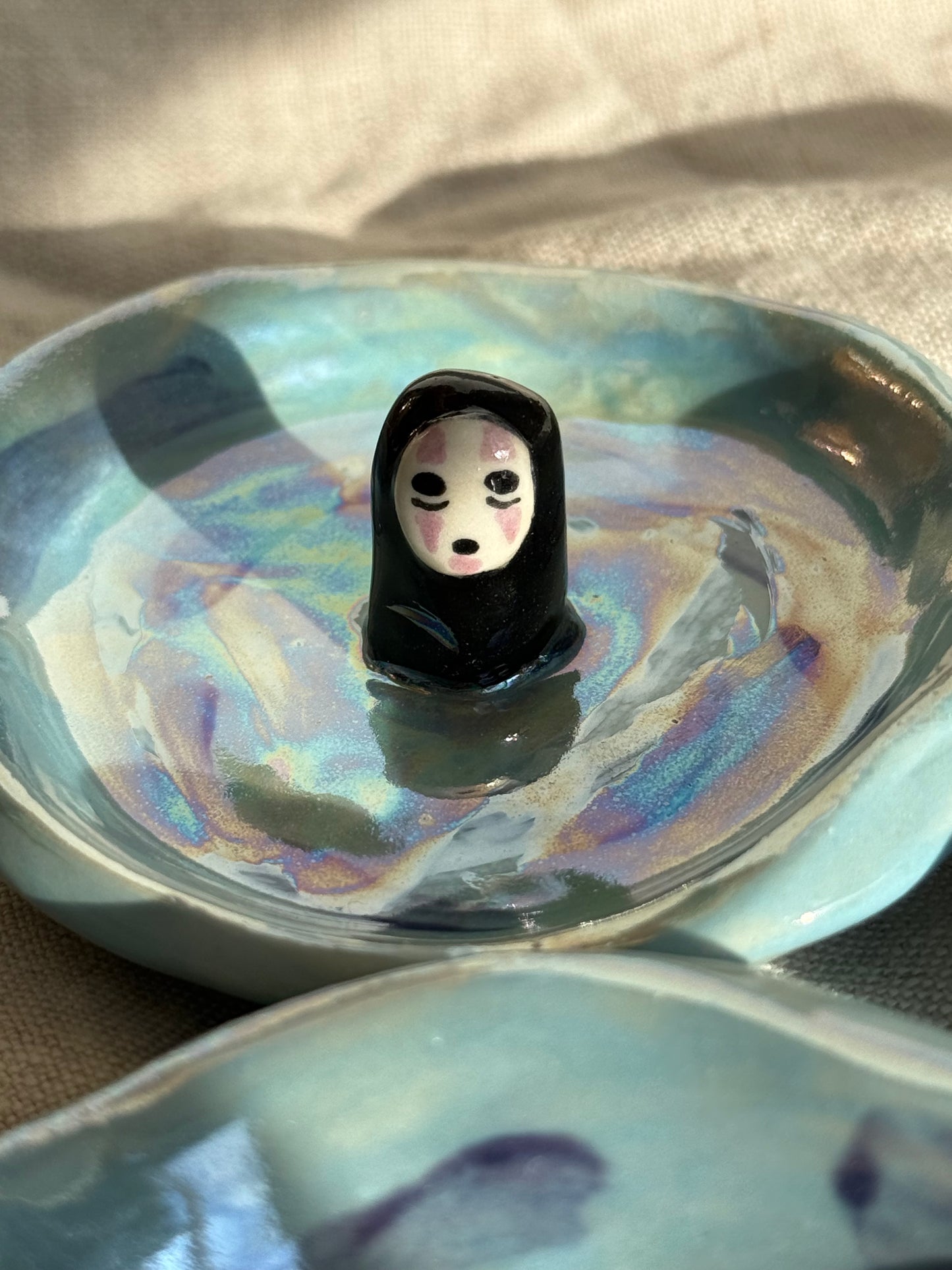 Handmade Ceramic No-Face Ring Dish