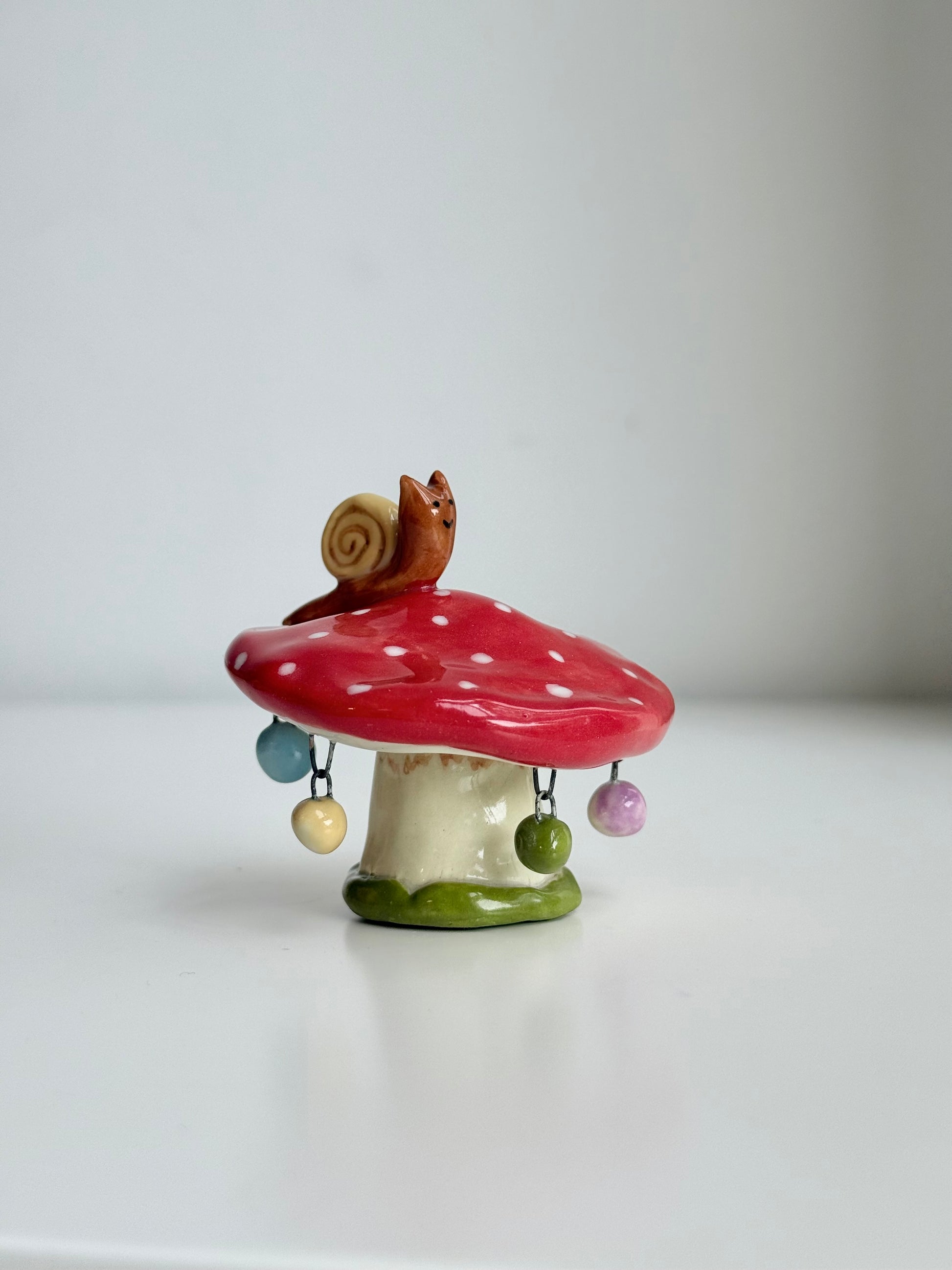 Fairy Mushrooms with Charms - SL ceramics 