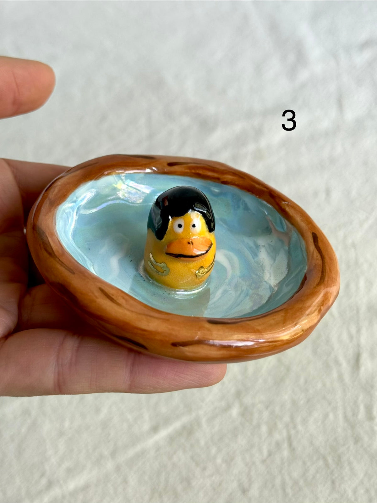Quirky Ceramic Duck Ring Dish - SL ceramics 