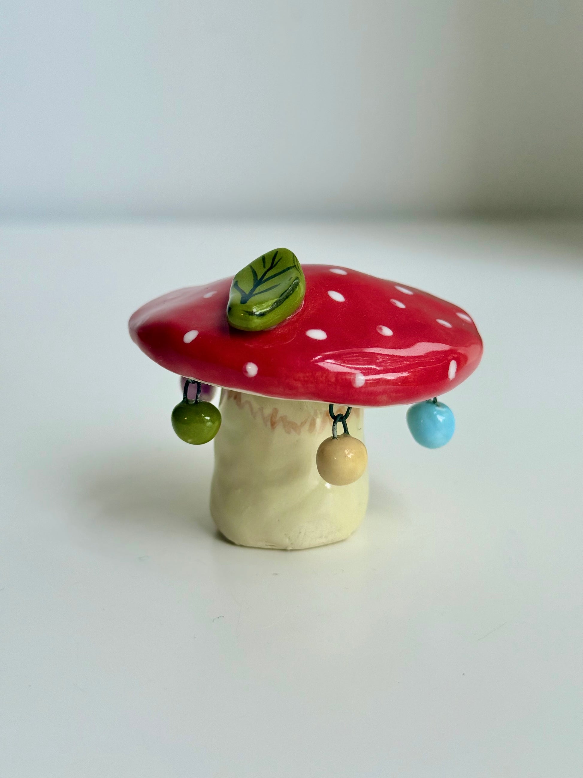 Fairy Mushrooms with Charms - SL ceramics 