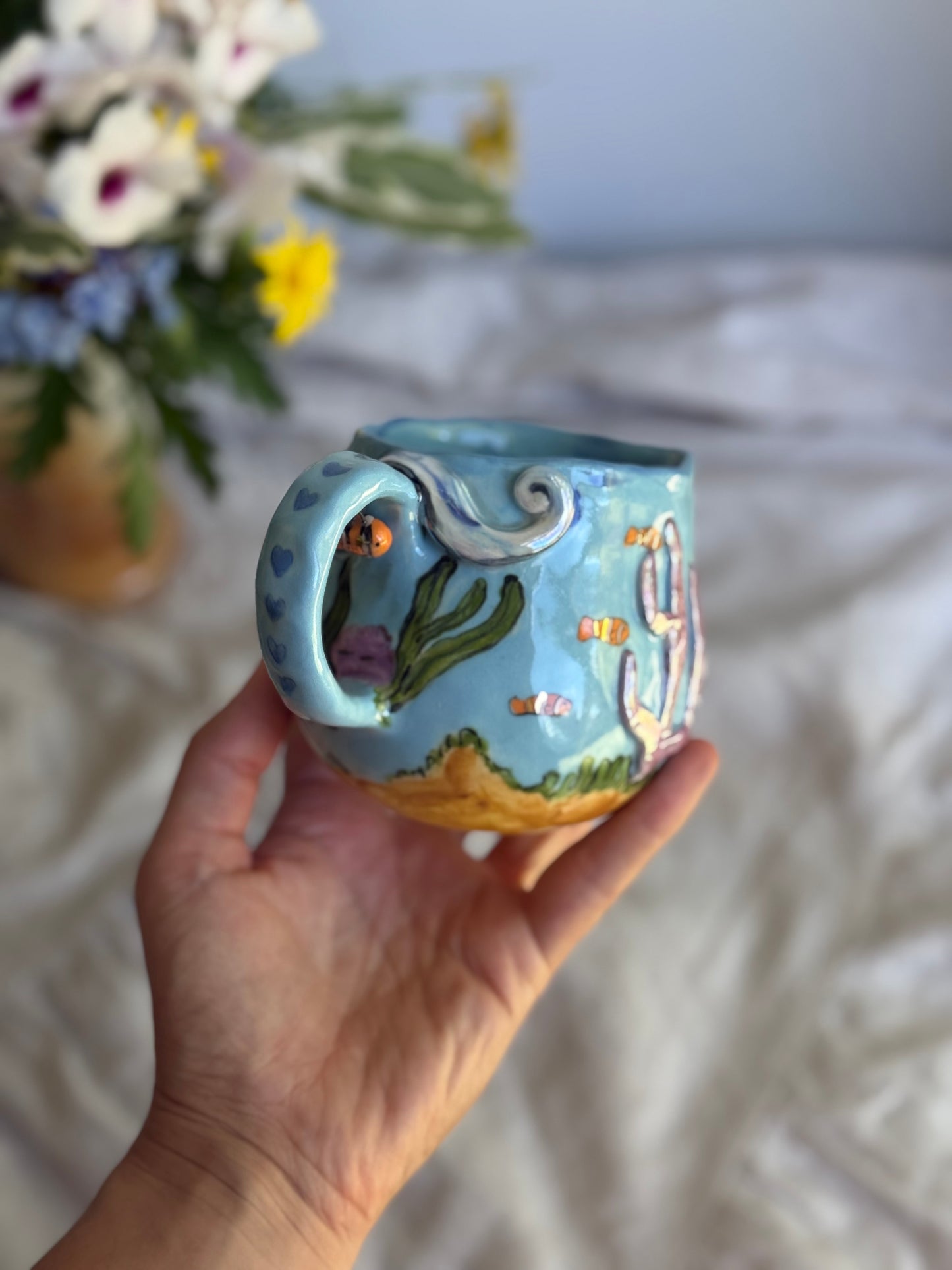 3D Underwater Life Ceramic Mug - SL ceramics 