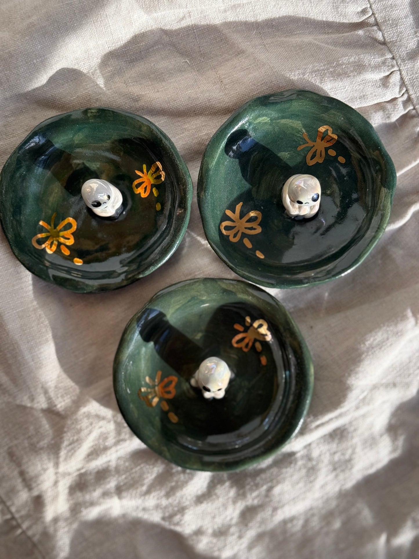 Handmade Ceramic Forest Spirit Ring Dish
