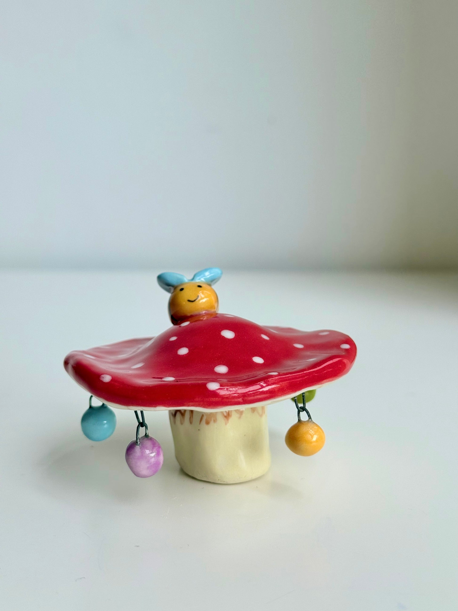 Fairy Mushrooms with Charms - SL ceramics 