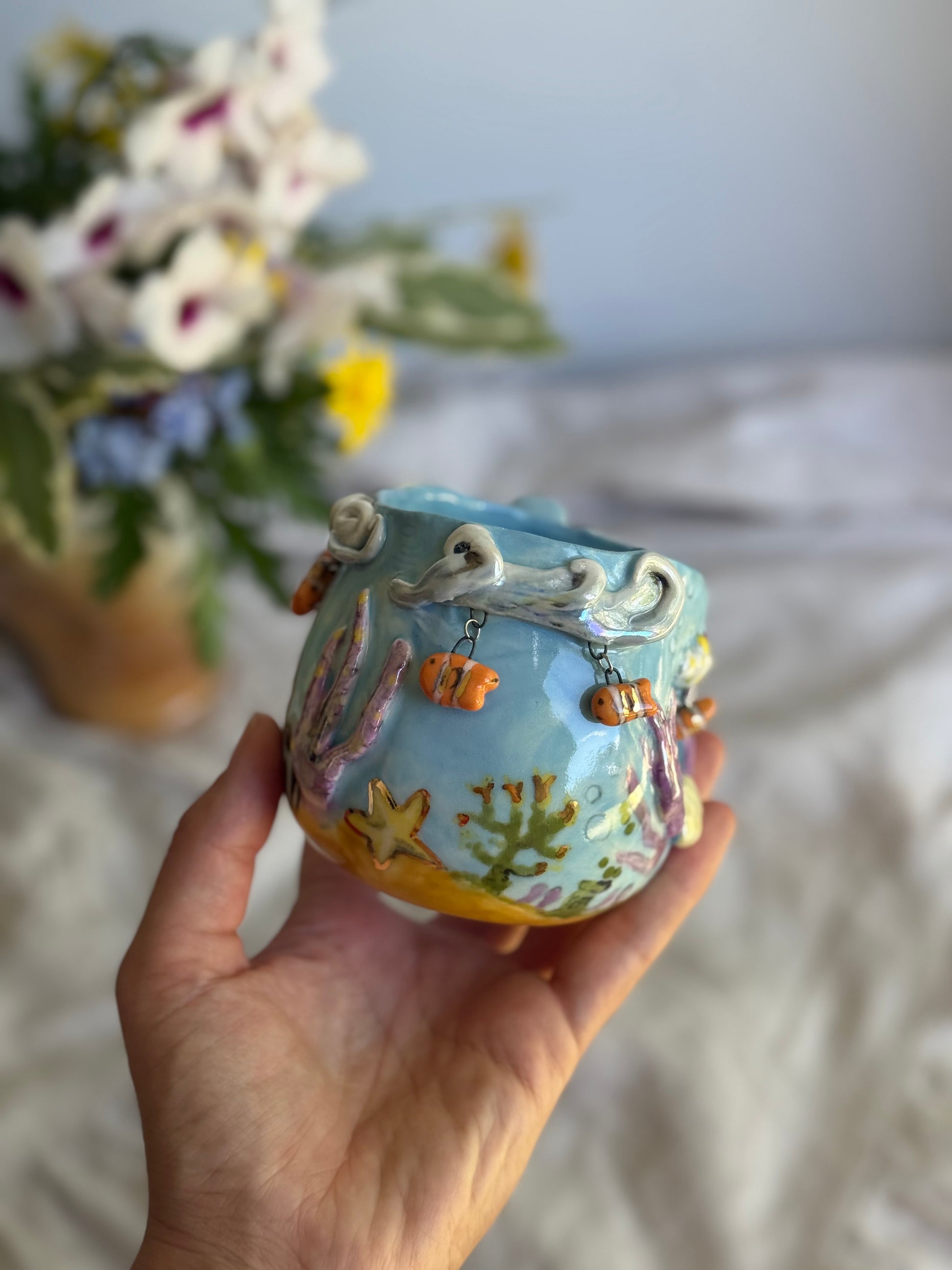 3D Underwater Life Ceramic Mug - SL ceramics 