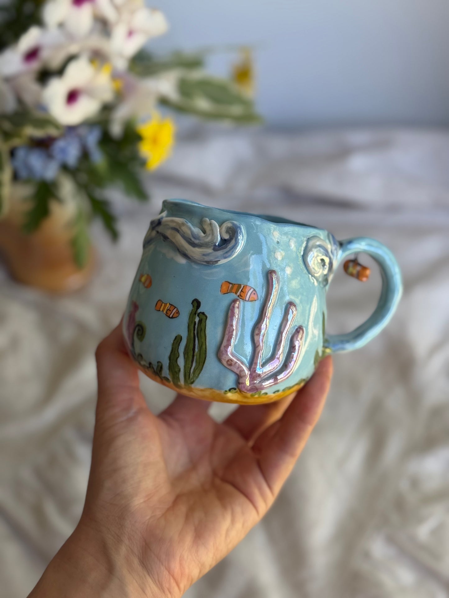 3D Underwater Life Ceramic Mug - SL ceramics 
