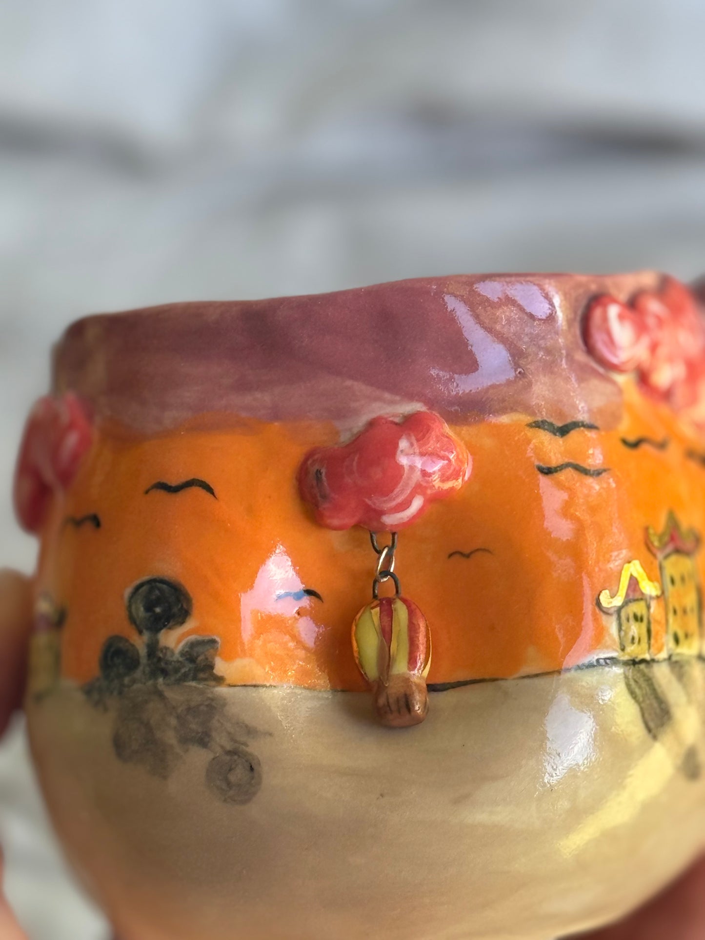 3D mug top view – artisan stoneware pottery Australia