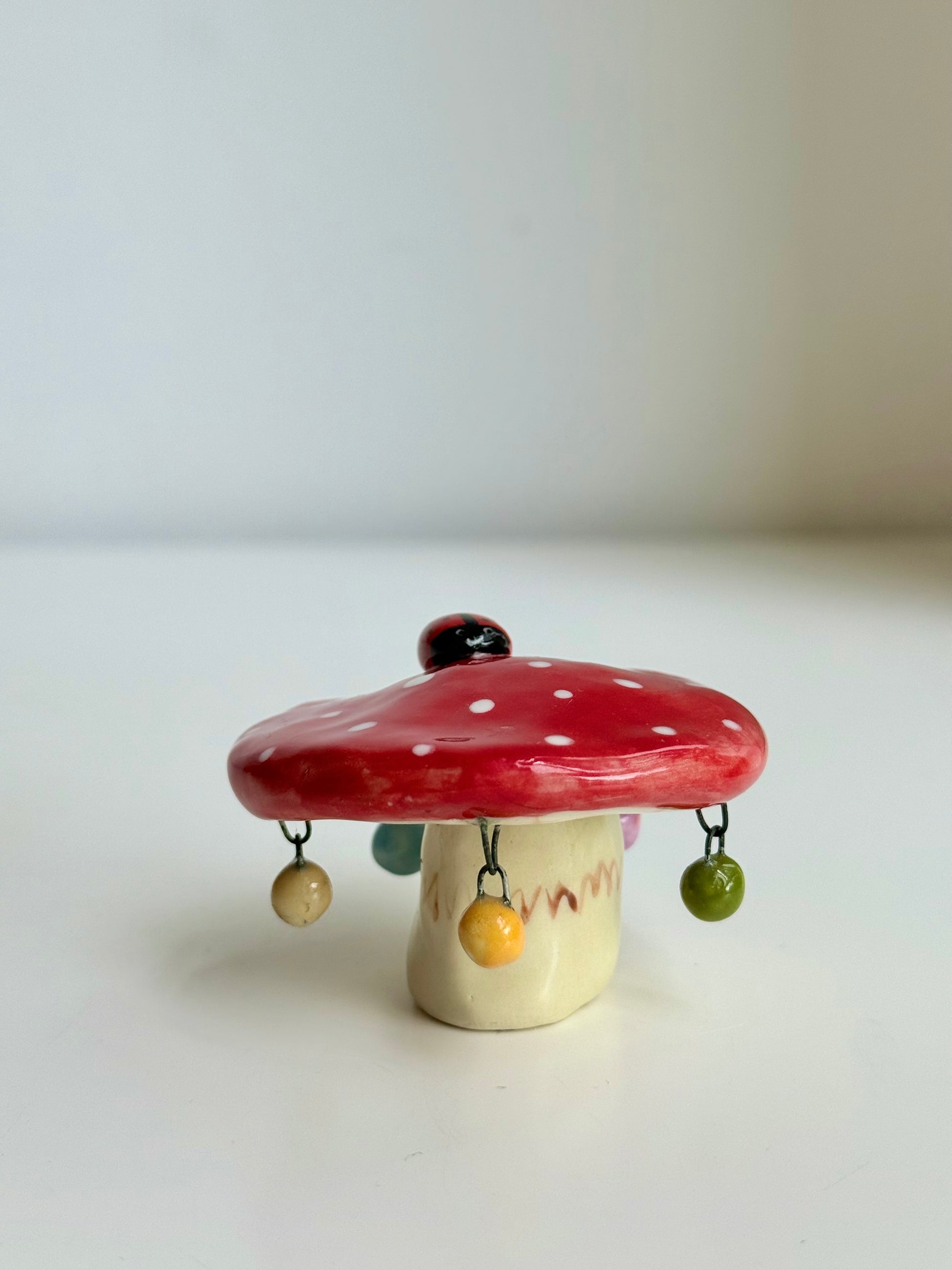 Fairy Mushrooms with Charms - SL ceramics 
