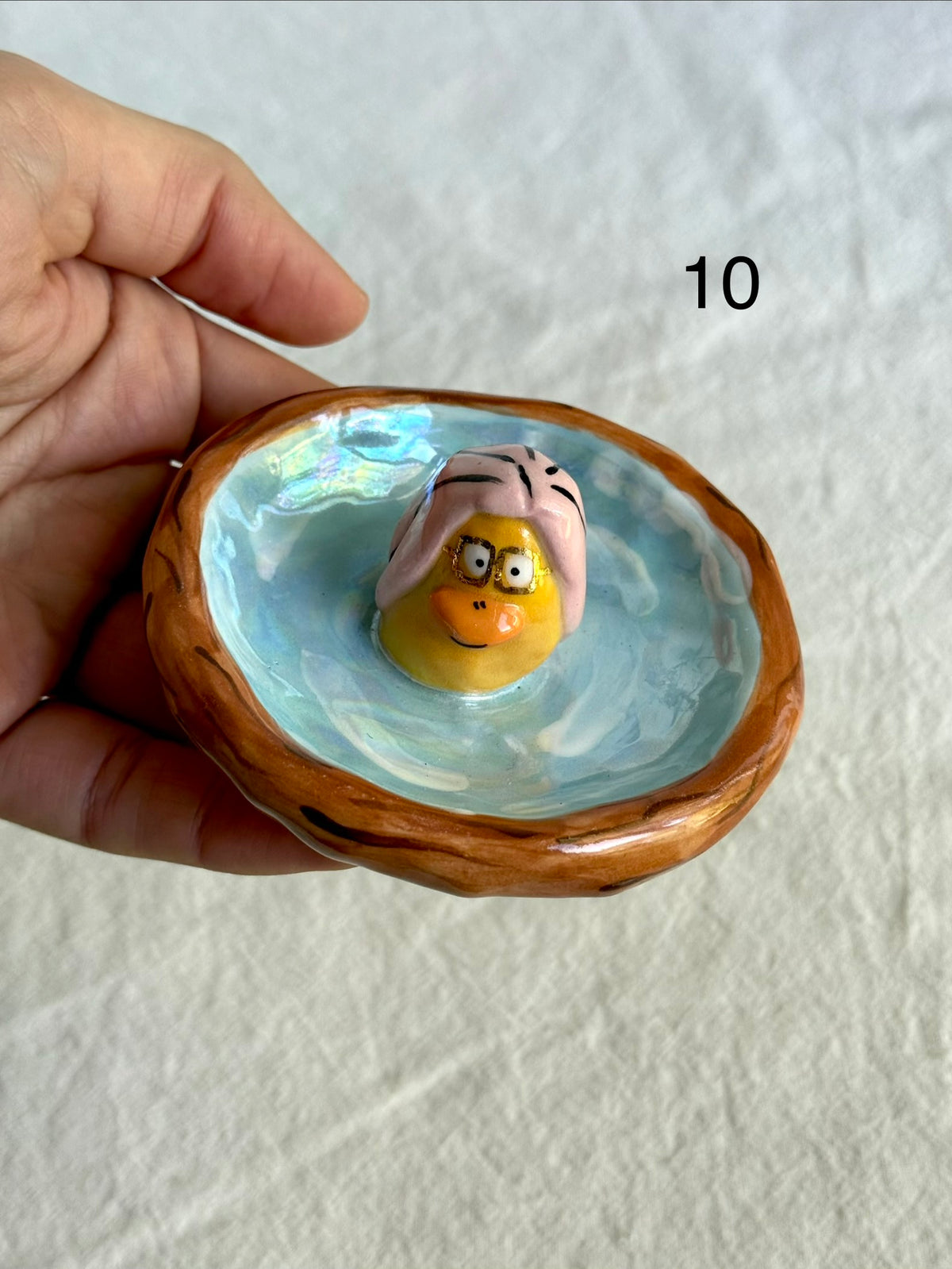Quirky Ceramic Duck Ring Dish - SL ceramics 