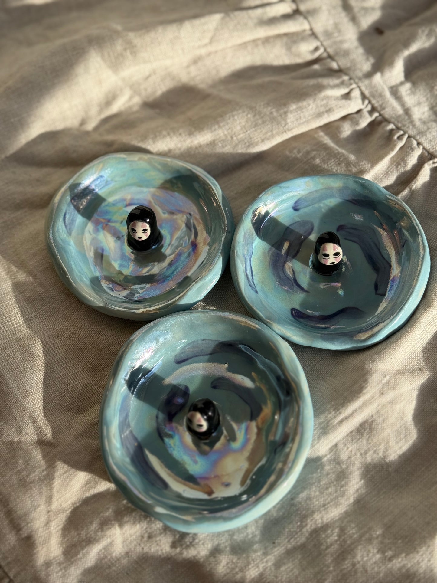 Handmade Ceramic No-Face Ring Dish