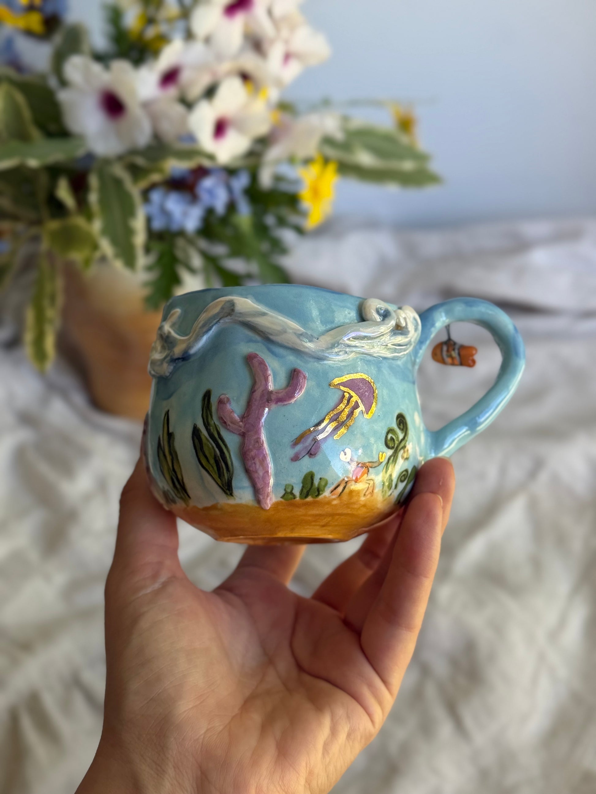 3D Underwater Life Ceramic Mug - SL ceramics 