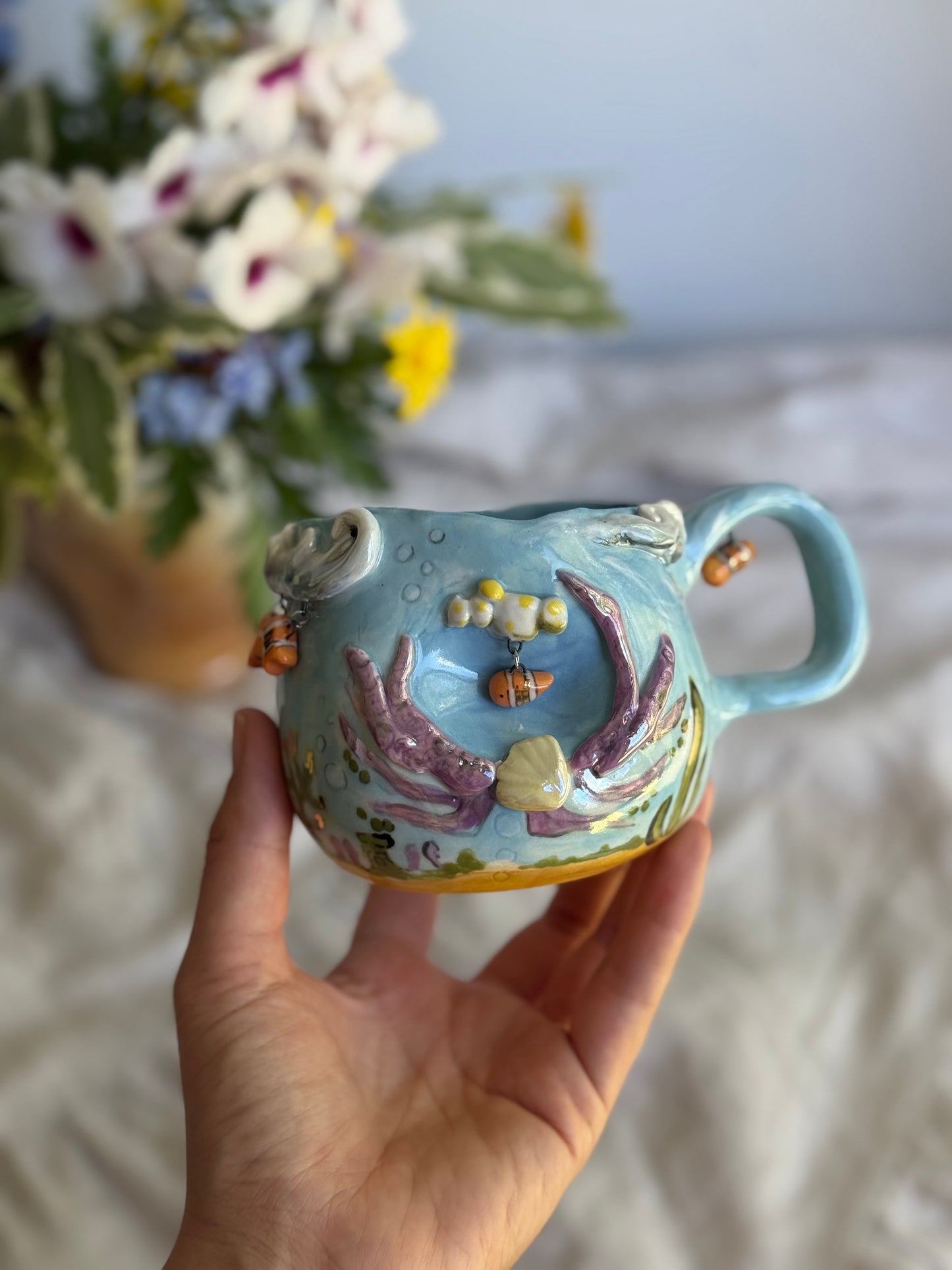 3D Underwater Life Ceramic Mug - SL ceramics 