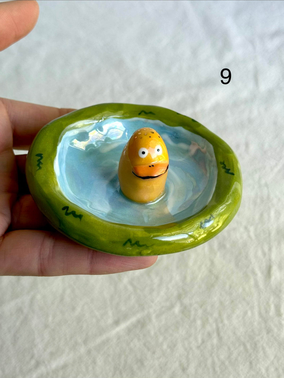 Quirky Ceramic Duck Ring Dish - SL ceramics 