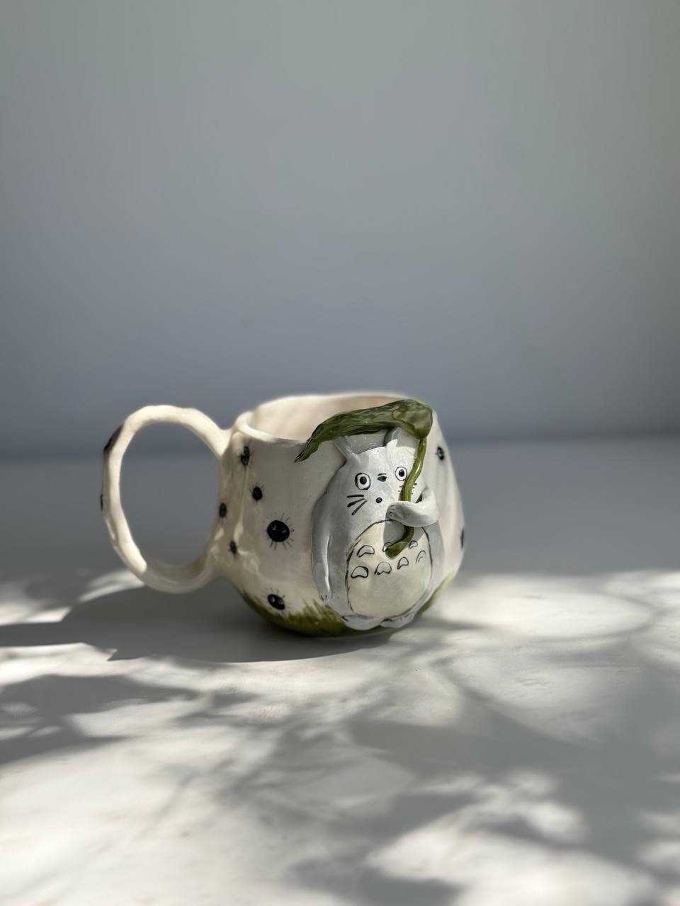 Totoro and Soot sprites rain mug 450 ML - SL ceramics 
