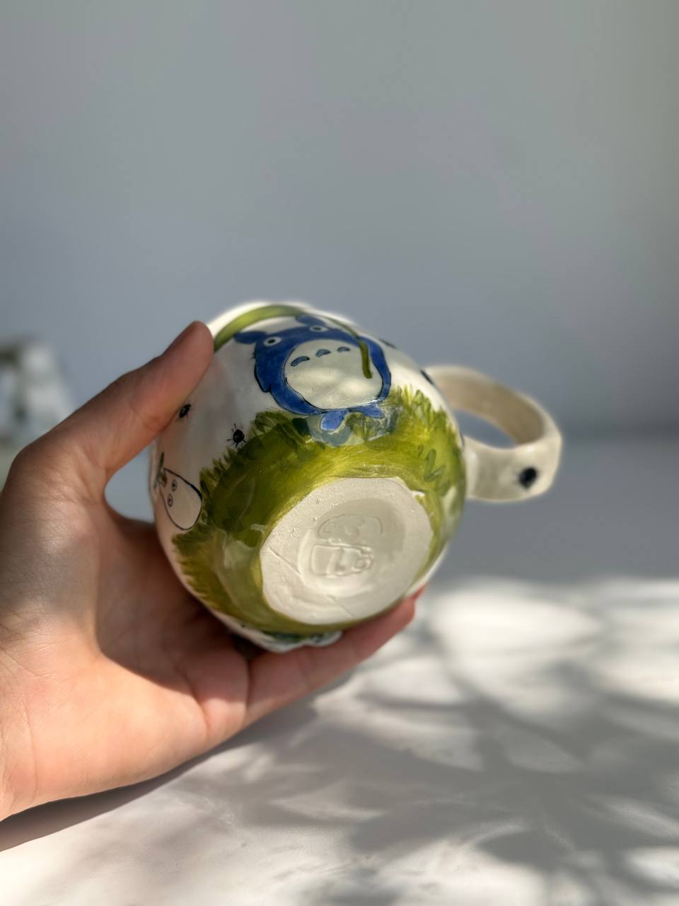 Totoro and Soot sprites rain mug 450 ML - SL ceramics 