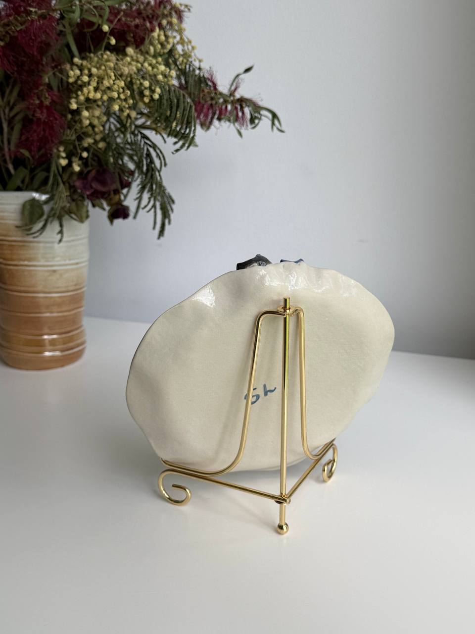 Totoro Trinket Plate – Hand-painted Ceramic Dish - SL ceramics 