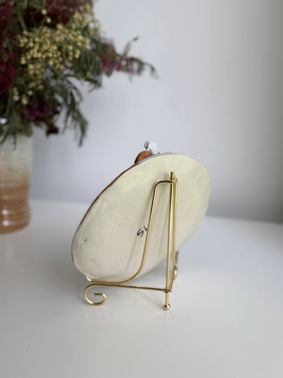 Princess Mononoke Trinket Plate – Hand-painted Ceramic Dish with 3D Kodama (Seconds) - SL ceramics 