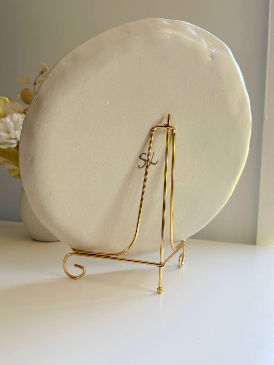 Large Totoro Ceramic Plate – 30cm Hand-Painted Stoneware Dish with Totoro & Mei - SL ceramics 