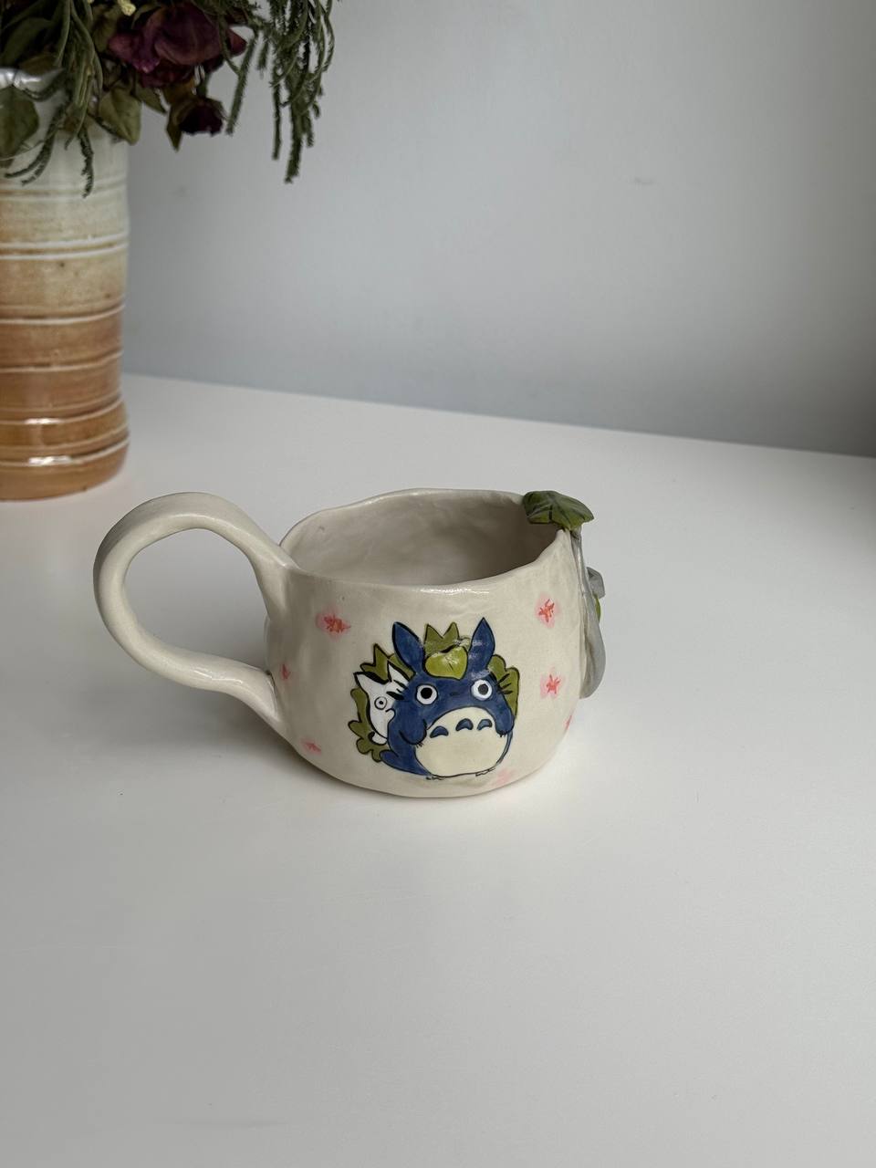 Handmade Totoro Mug | Whimsical Stoneware Clay Cup (seconds) - SL ceramics 