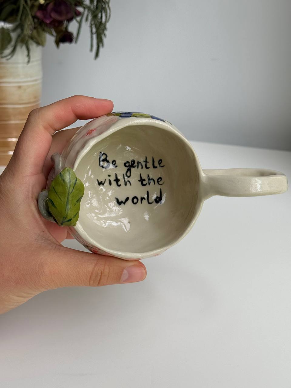 Handmade Totoro Mug | Whimsical Stoneware Clay Cup (seconds) - SL ceramics 