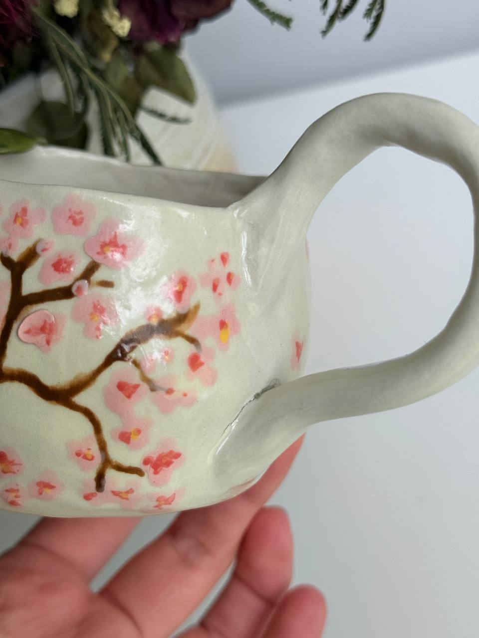 Handmade Totoro Mug | Whimsical Stoneware Clay Cup (seconds) - SL ceramics 