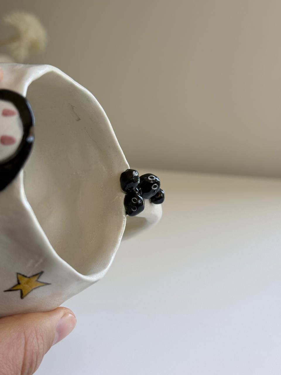 Handmade No Face and Haku Dragon Mug – Ghibli Inspired Ceramic Cup - SL ceramics 