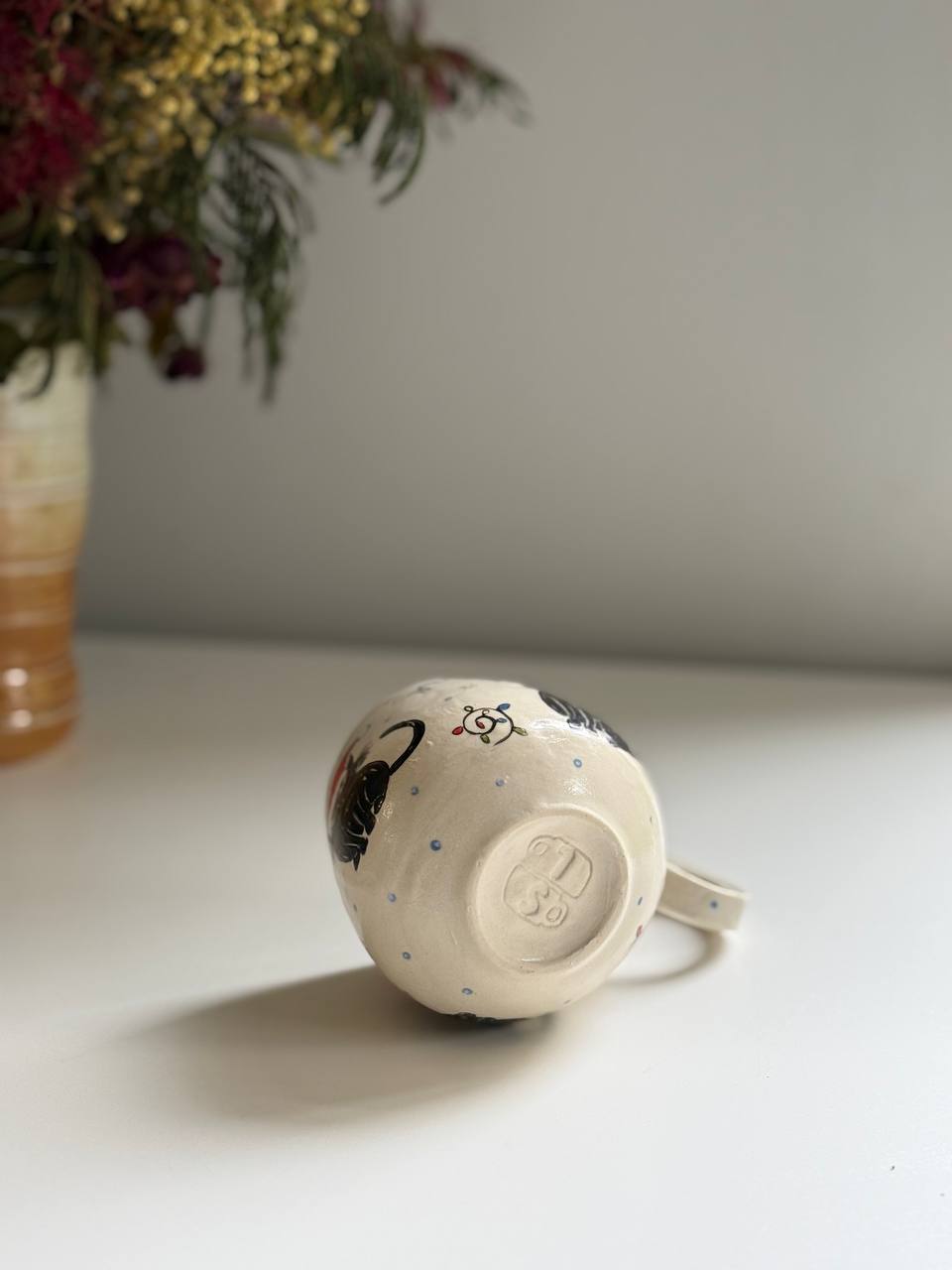 Christmas Grumpy Cat Mug - SL ceramics 