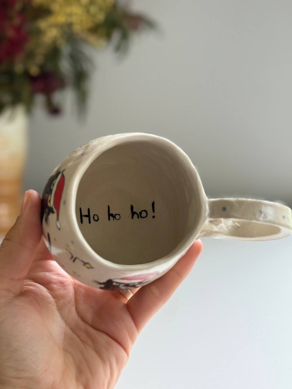 Christmas Grumpy Cat Mug - SL ceramics 