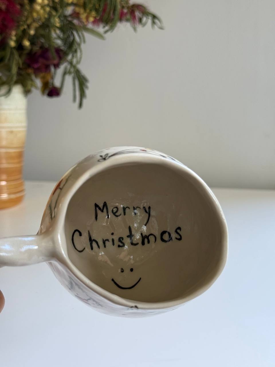 Christmas Mug with Gingerbread men - SL ceramics 