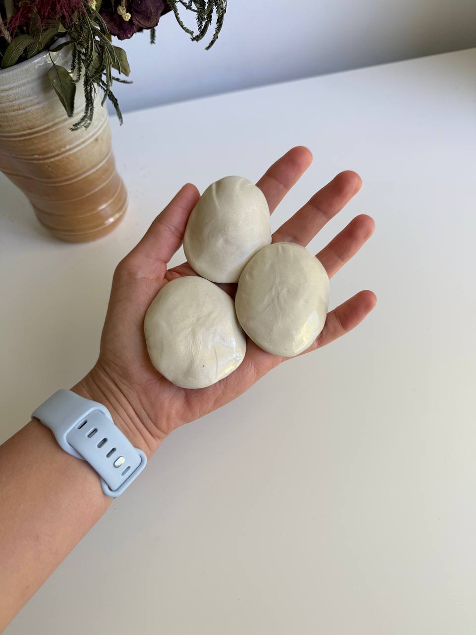 Set of 3 Custom Handmade Worry Stones – Personalised painting - SL ceramics 