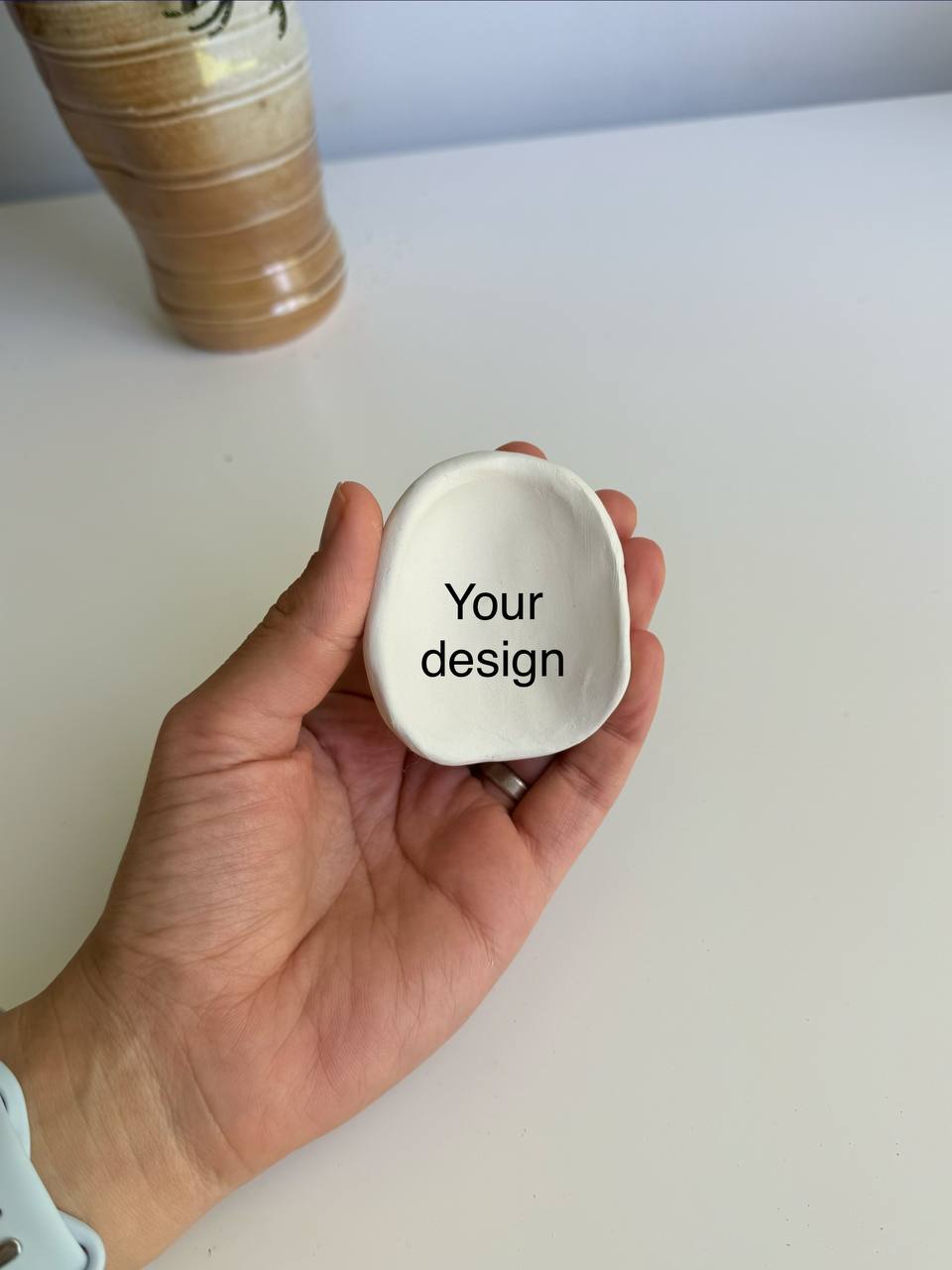 Set of 3 Custom Handmade Worry Stones – Personalised painting - SL ceramics 