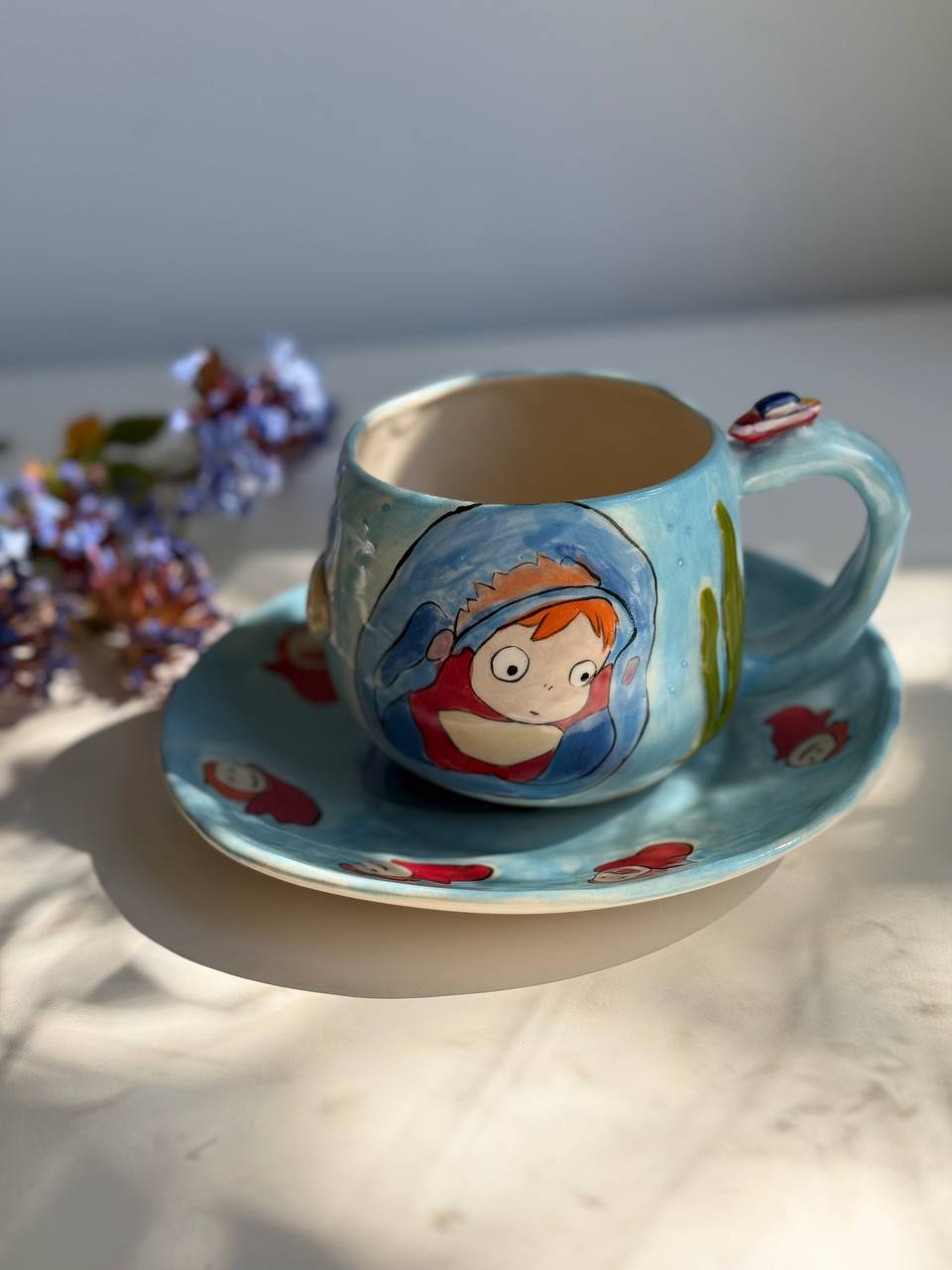 Ponyo & Her Sisters Inspired Mug & Plate Set