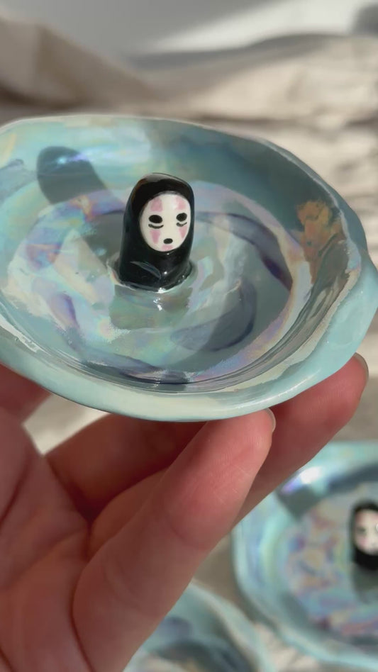 Handmade Ceramic No-Face Ring Dish