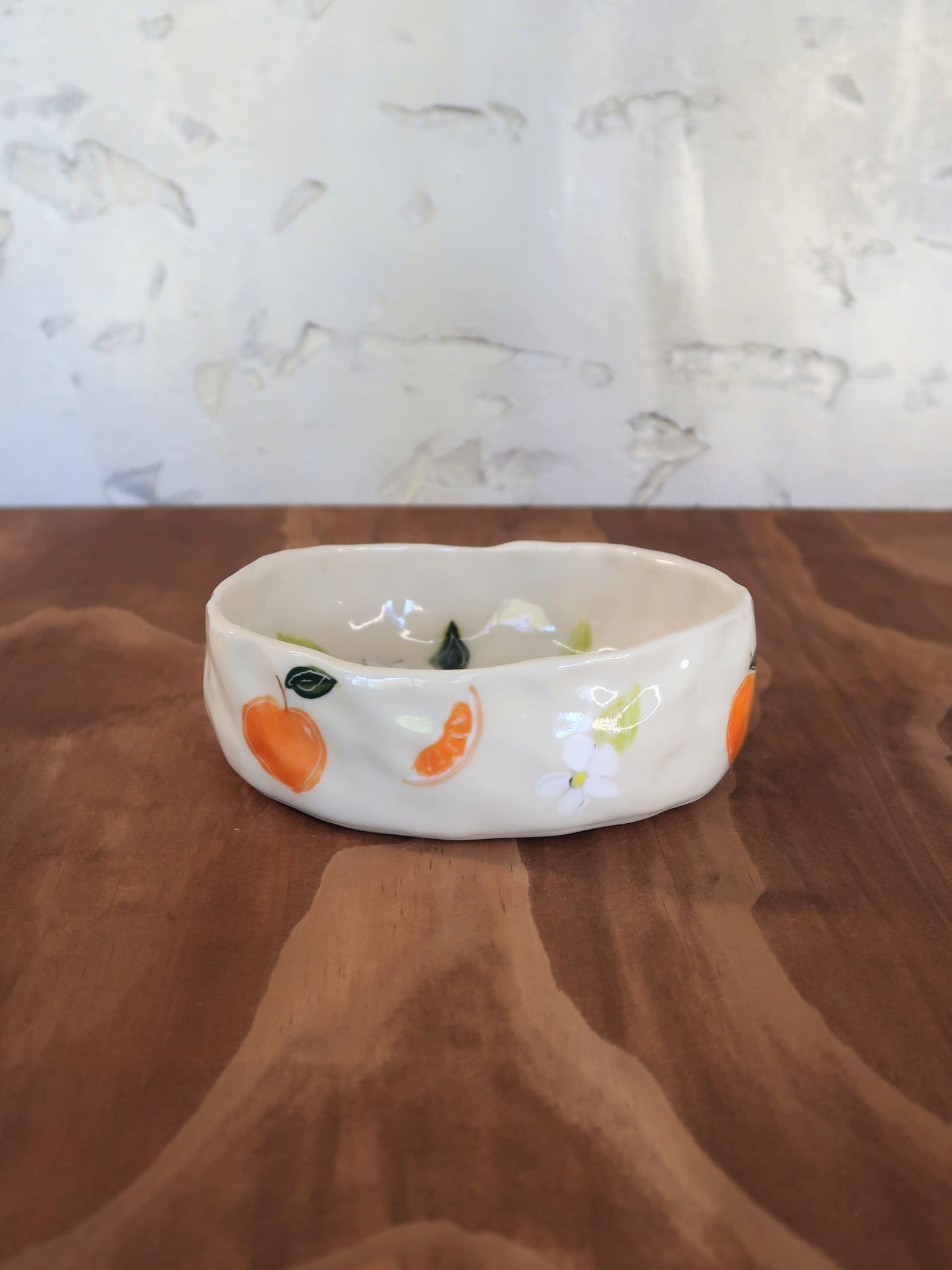 Oranges Bowl —Hand-Painted, Hand-Pinched