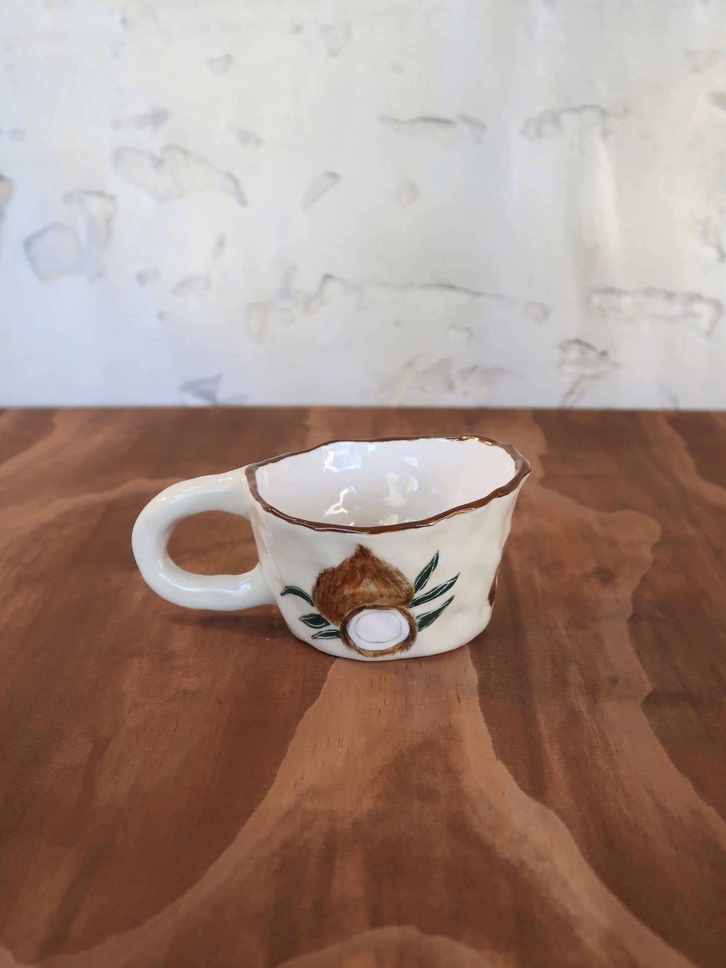 Coconut Mug With Matching Plate